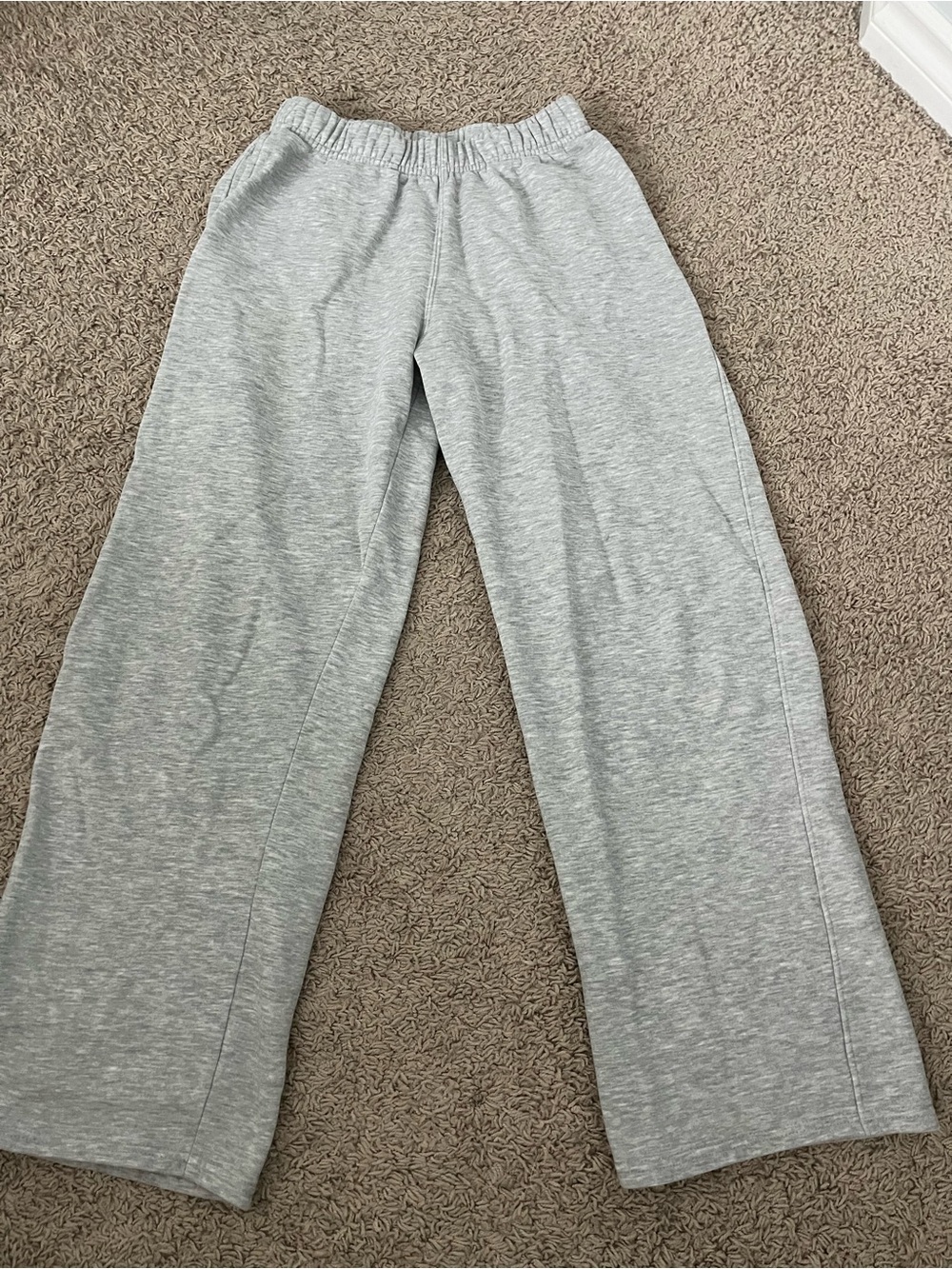 Simons Twik Gray thin fleece straigh-leg Sweatpants